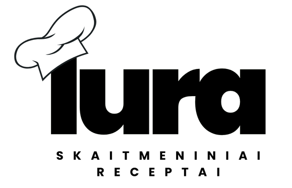 Black logo with a chef's hat on a white background